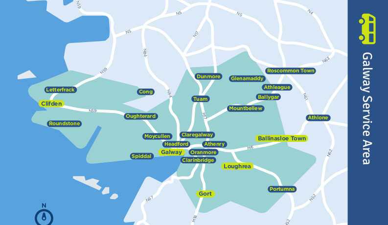 Galway TFI Local Link Bus Services Map