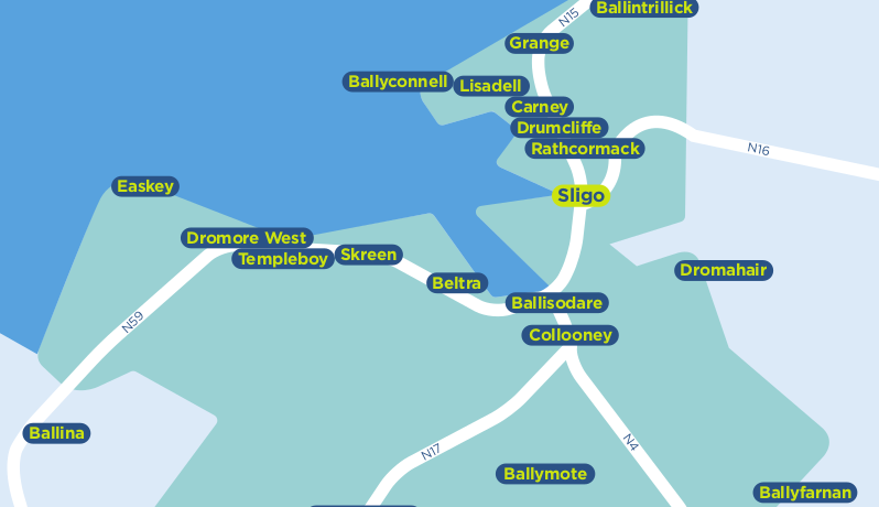 Sligo TFI Local Link Bus Services Map