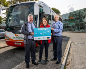 Dermot McGuinness, Bus Éireann People Operations Manager, North East, Bus Éireann driver, Louise Kelly and Michael Colleran, Bus Éireann Regional Sales Manager