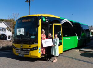 Nicole Grufferty (Ballyhoura Development), Pauline Debereux (Bus Éireann) & Marie King (Bus Éireann) launching the enhanced route service on Route 329 from Kilfinane to Limerick