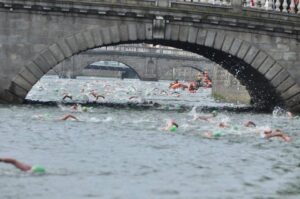 swimmers in the Liffey