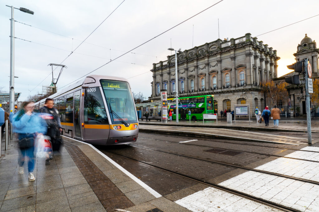 Luas & Bus at Heuston transport modes