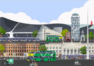 Dublin city centre GPO The Spire Bus Luas Transport