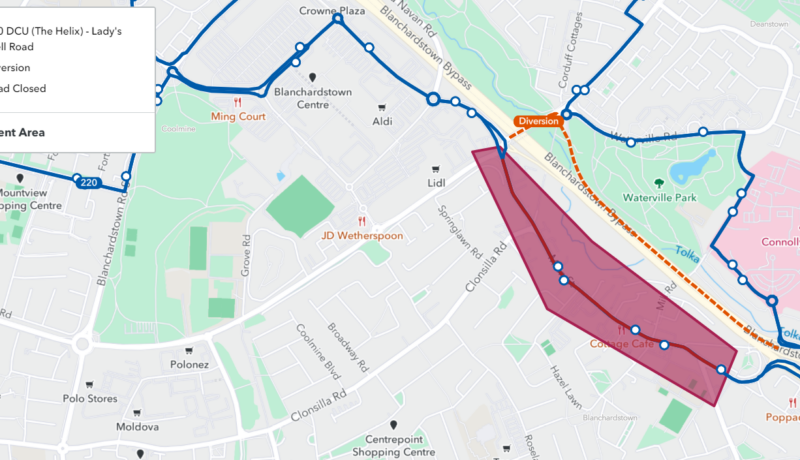 diversions for st patricks day route 220 blanchardstown