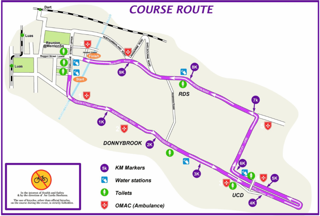 dublin mini marathon course 2025