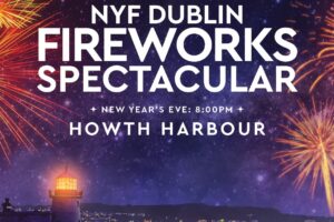 Howth harbour Fireworks for the New Year's Eve