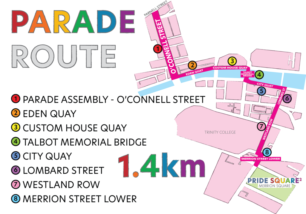 Pride 2026 route map