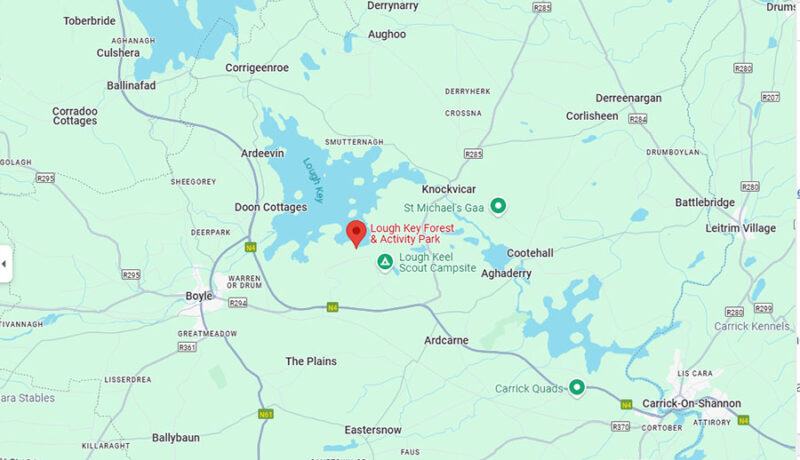 lough key boyle roscommon map