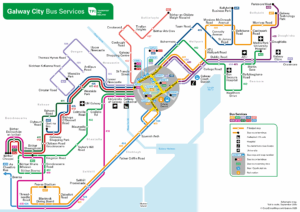 Galway city network map