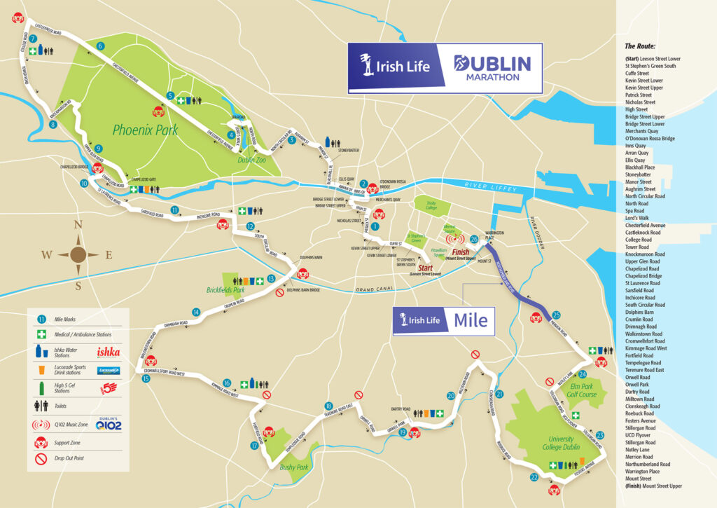 Dublin city marathon 25 _ROUTE_MAP_2025