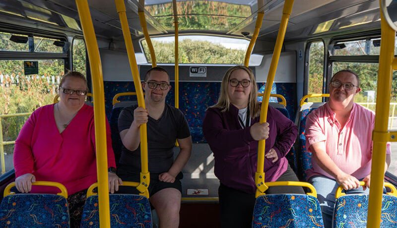 NTA-and-Down syndrome ireland at on the bus