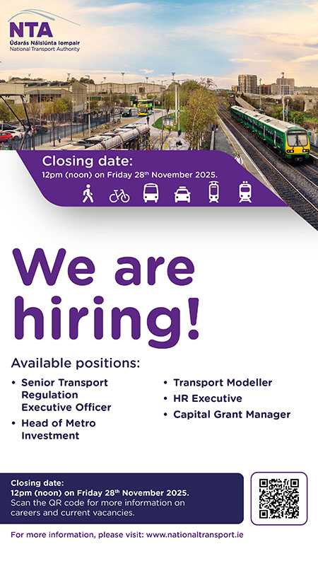 Recruitment NTA is hiring with deadline 28 Nov 2028 in Irish