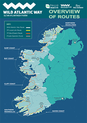 Six Wild Atlantic Way regions