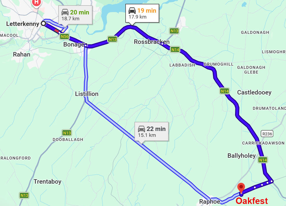 oakfest map to letterkenny