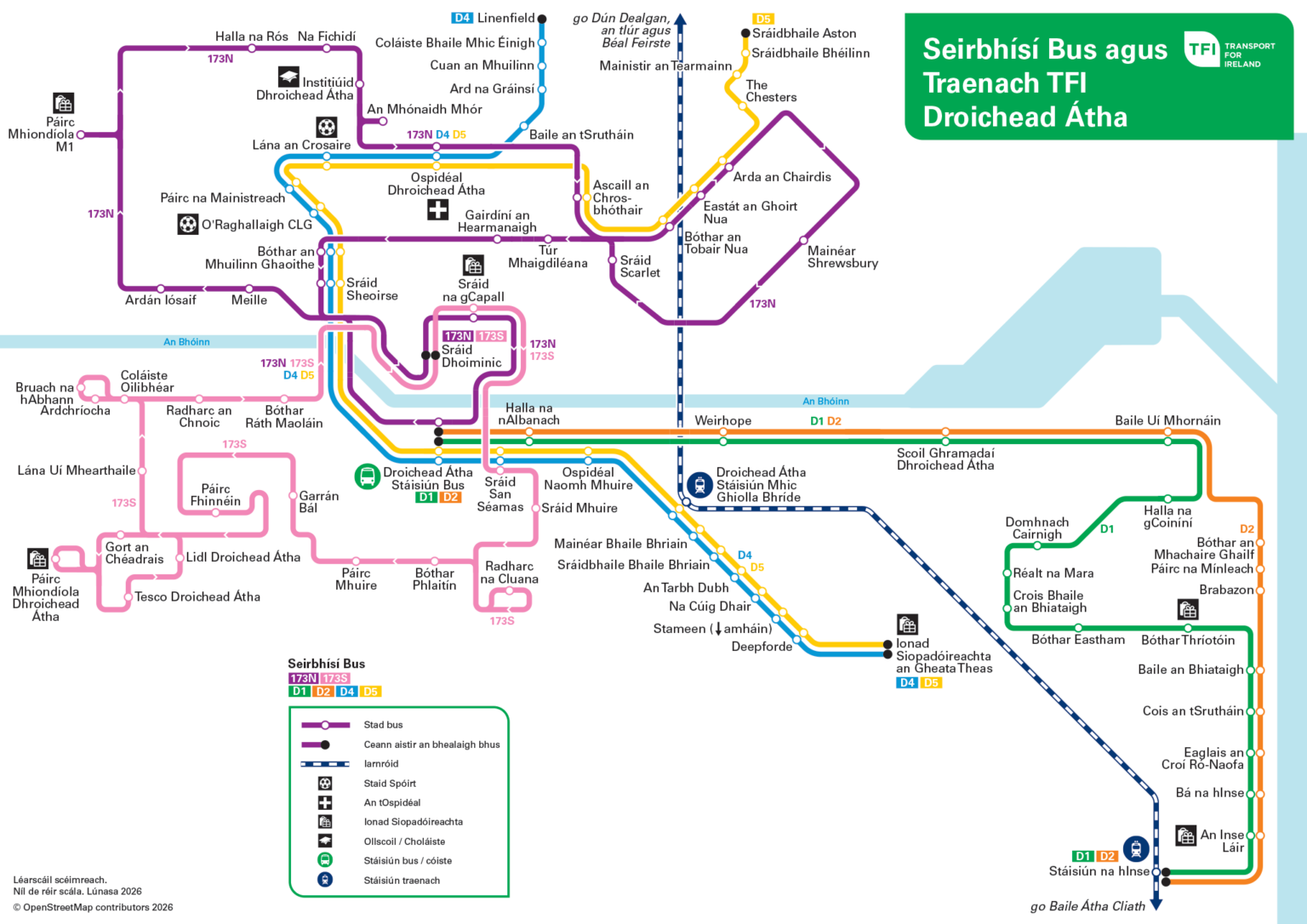 Seirbhis&iacute; Bus agus Traenach TFI Droichead &Aacute;tha