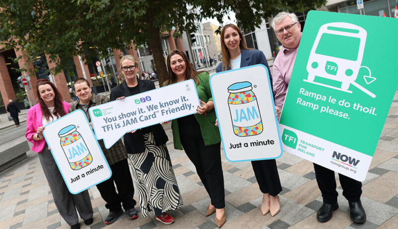 Jam card launch image with Amy Claire, Anne Shaw NTAs CEO, NOW staff