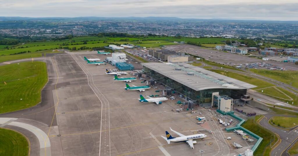 cork-airport airplanes aerial photo